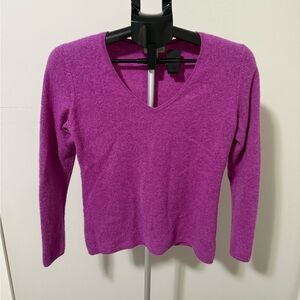 Charter Club Magenta Purple 2 Ply Cashmere Sweater